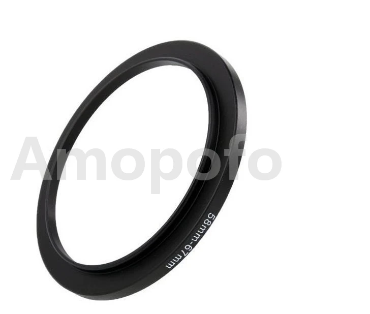 Universal 58-67 มม./58 มม. ถึง 67 มม. แหวนกรองอะแดปเตอร์สำหรับ UV, ND, CPL, โลหะ Step Up แหวนอะแดปเตอร์