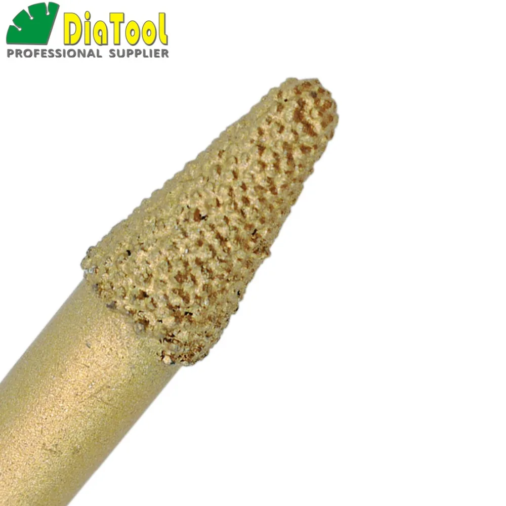 DIATOOL 2Pcsประเภท 6-3/12 มม.แกะสลักเพชรสำหรับหิน,สูญญากาศBrazedเพชรเครื่องมือแกะสลักเพชรBurrs