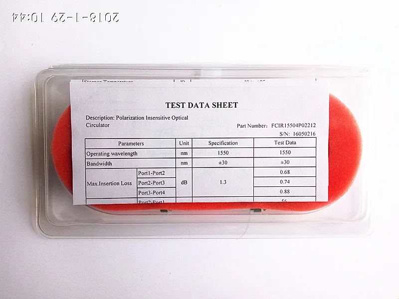 Jyttek Four ports 1550nm Fiber Optic Circulator Singlemode 2x2 Optical circulator  FC/APC Grade P