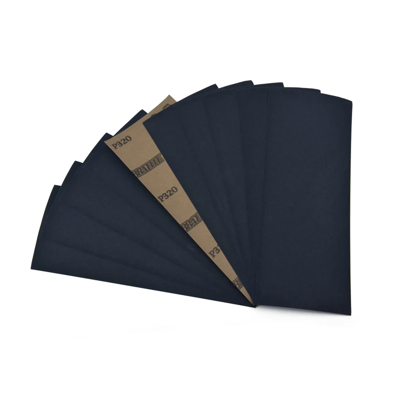 Poliwell lixa folhas 9x3.6 Polegada lixa à prova dsandágua 320-10000 grão molhado seco lixa papel para carro madeira metal polimento 5 pces