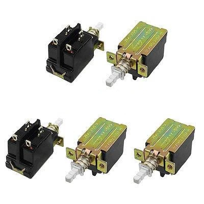 5pcs 5A 250VAC SPDT 4 Pins Self Locking Push Button Power Switch KDC-A04-2