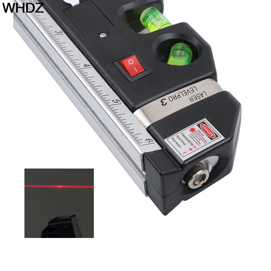 Level Laser 4 in 1 Horizontal Vertical Laser Ruler Adjusted Multifunction Measure Line laser Tape