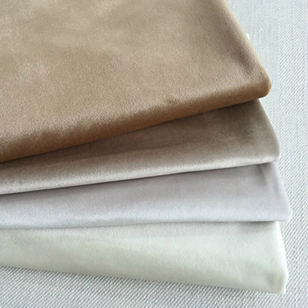 ESSIE HOME 280CM Silk Velvet Fabric Velour Fabric Pleuche Table Cloth Table Cover Upholstery Curtain Fabric Red Blue Brown Green