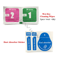 30Pcs Wet dry cleaning wipes Dust removal paper for Tempered glass screen Camera Lens Optical Screen for phone/DV Dust Sticker