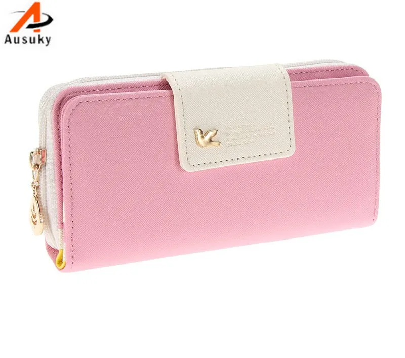 

Leather Women Wallets High Quality Designer Zipper Long Wallet Women Card Holder Ladies Purse Money Bag Carteira Feminina