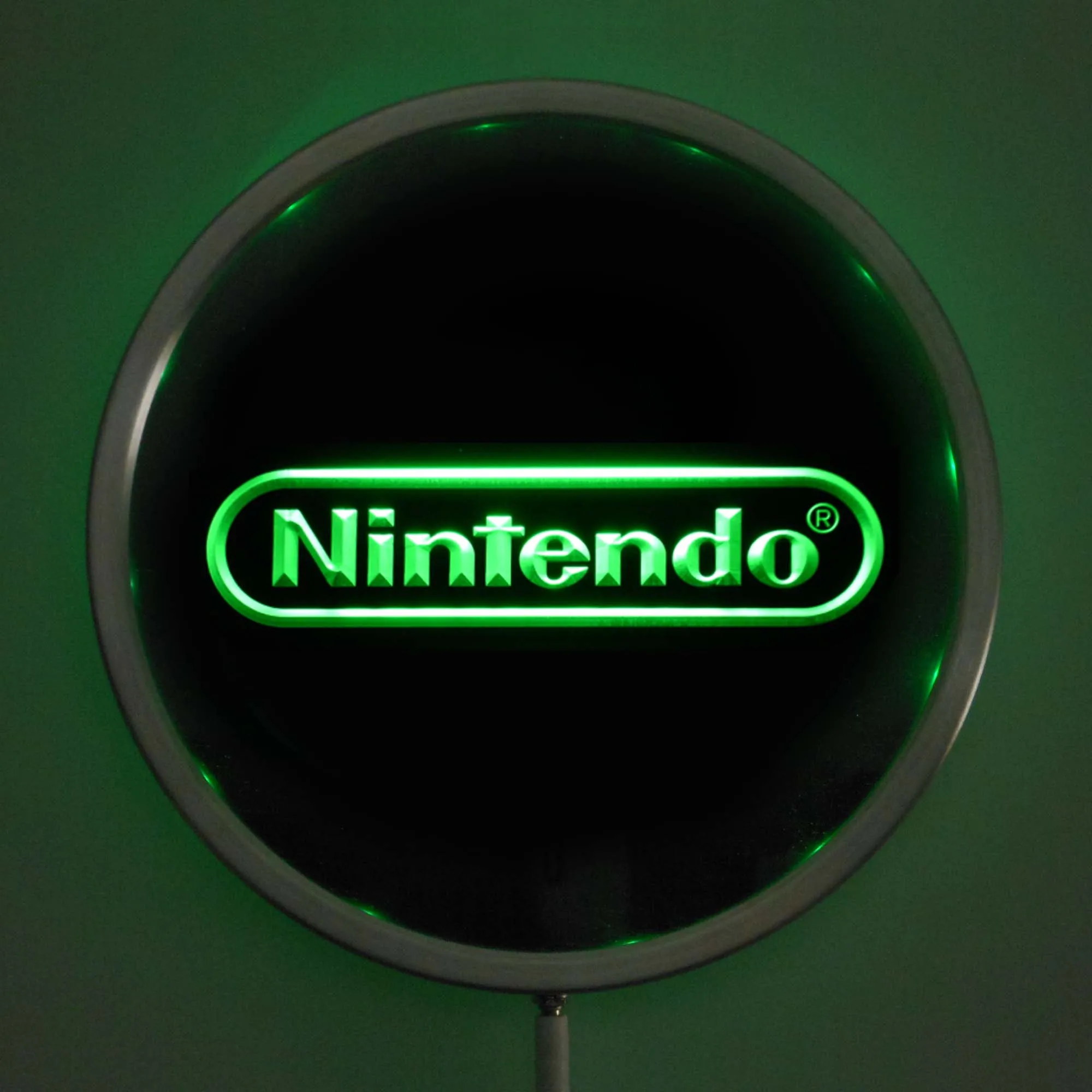 rs-e0021 Nintendo LED Neon Light Round Signss 25cm/ 10 Inch - Bar Signs with RGB Multi-Color Remote Wireless Control