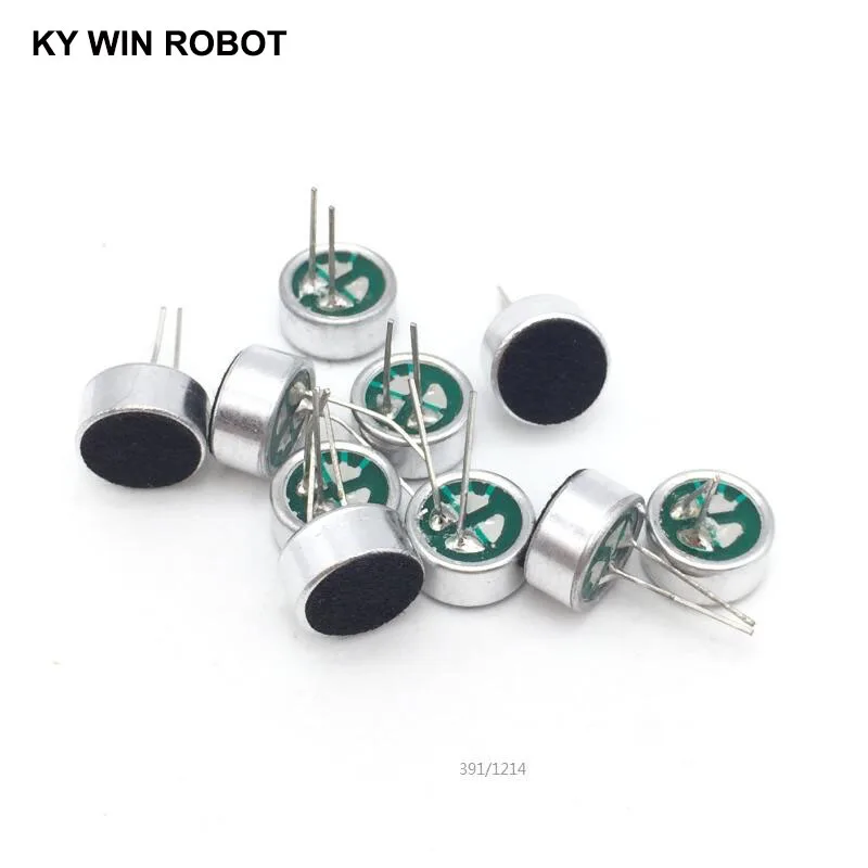 10 PCS/LOT Mikrofon elektretowy 9x4,5 mm 9745 z 2-pinowym przetwornikiem