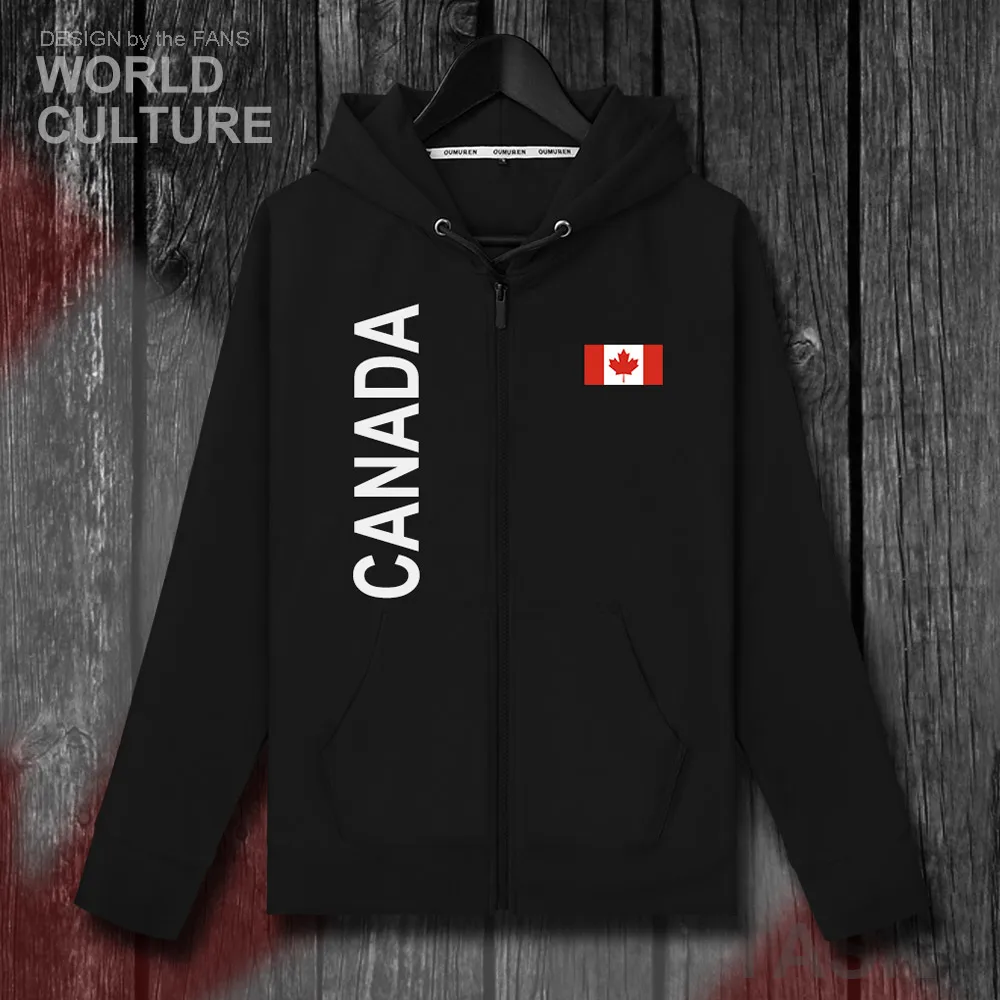 Canada Canadians CA CAN mens sweatshirt hoodies winter zipper cardigan jerseys coats men jackets and nation clothes tracksuit