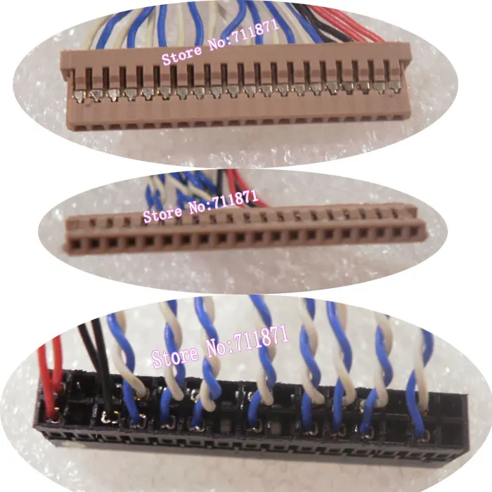 Lvds 2ch 6bit DF14 lcd كابل الشاشة خط s6 مزدوج ستة 20 30pin df14 lcd لوحة خط df14 s6 20 وعاء إلى 20pin وحة lcd كابل سلك