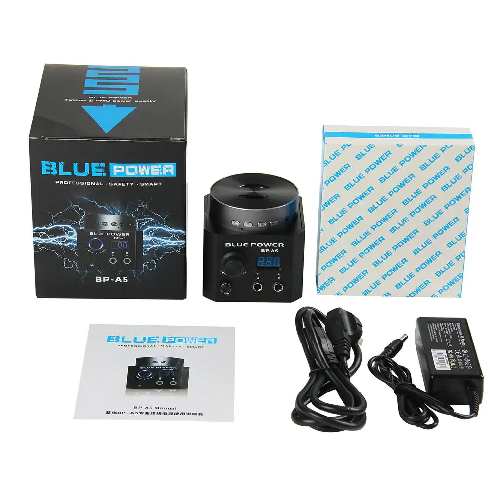 New Premium Quality Bluetooth Speaker Box Blue Power Supply For Professional Tattoo Permanent Makeup