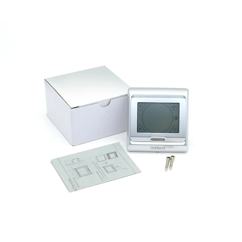 Free Shipping Silver Color Digital Underfloor Heating Thermostat 16A Weekly Programmable Touch Screen Temperature Controller