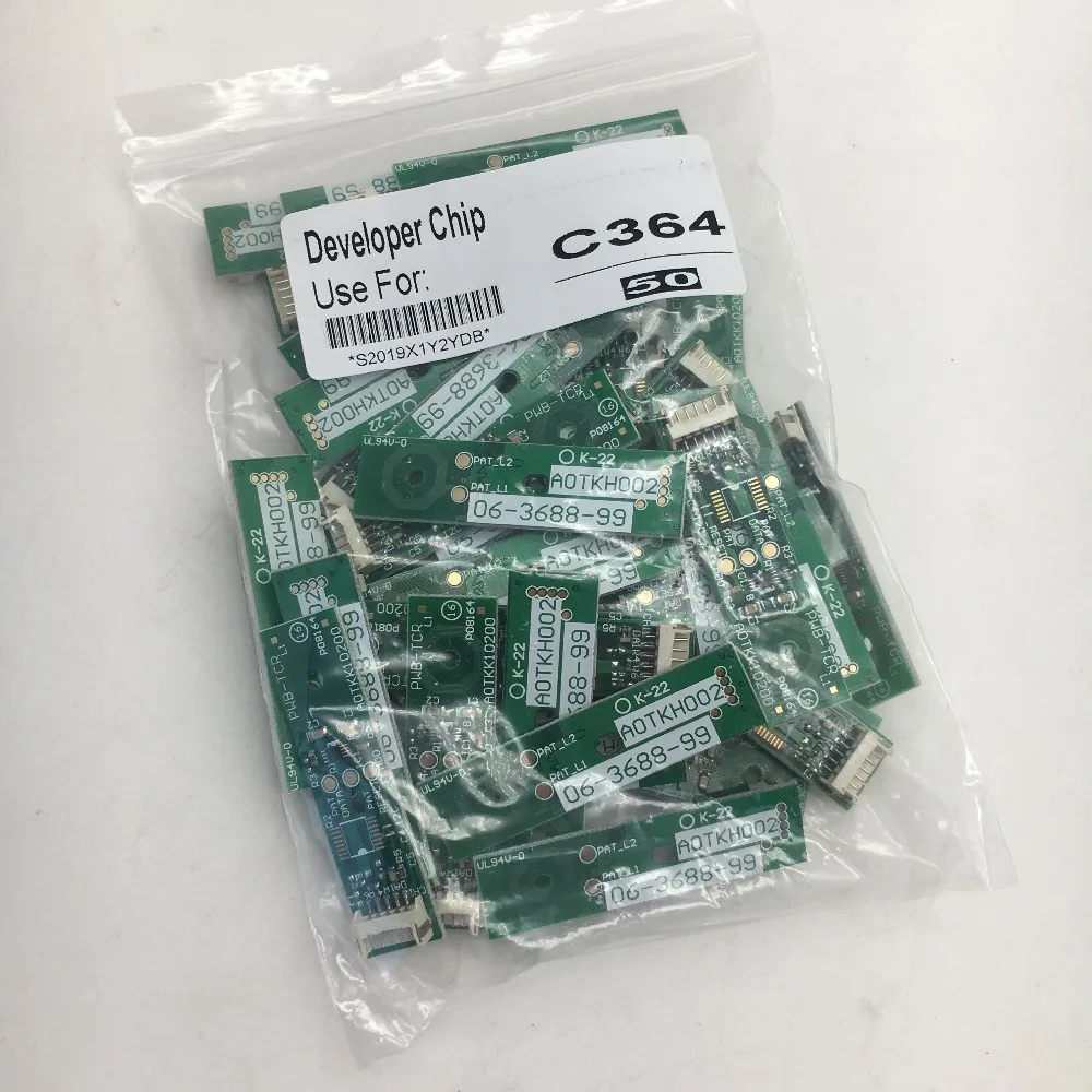 1set=4pcs Free Shipping Universal Developer Chip Resetter DV-512 For Konica Minolta Bizhub C224 C284 C364 C454 C554 Copier Parts