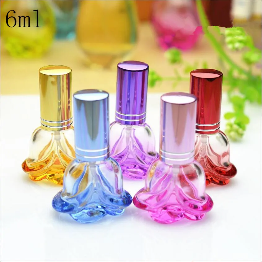 

6ml Rose Glass Spray Empty Perfume Bottle Crystal Clear Perfume Bottle Parfums Vaporizador 2017 New Wholesale