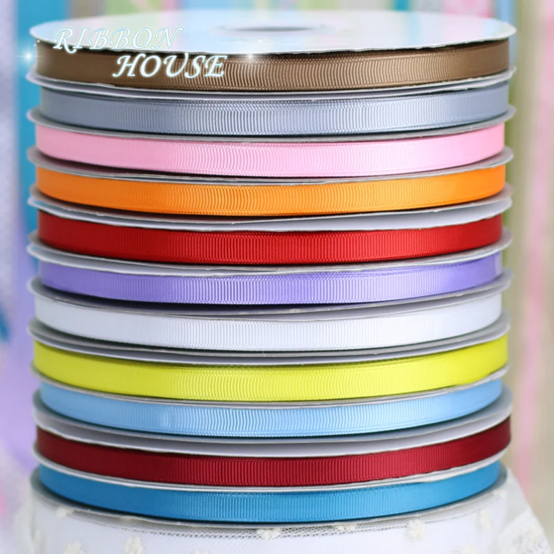 Hot sale 1cm Colorful Ribbon Grosgrain Ribbon Handmade Jewelry DIY Hair Bow & Sewing Accessories ribbon supplies 91 meters/roll