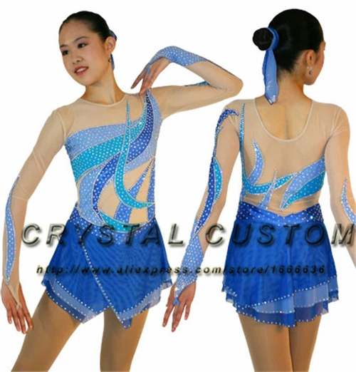 

Ice Figure Skating Dress For Kids Fashion New Brand Competition Figure Skating Dresses Crystal Custom DR3606