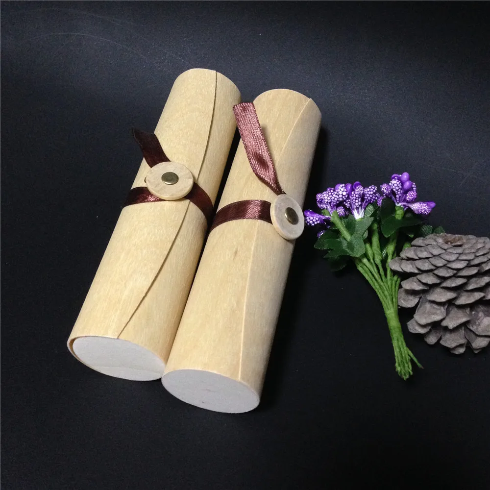 

Novel Mini Cylinder Wooden Packaging Gift Box Of High-Grade Tea Nuts Wood Storage Box Graduation Souvenir Gift Box 15*3.5cm