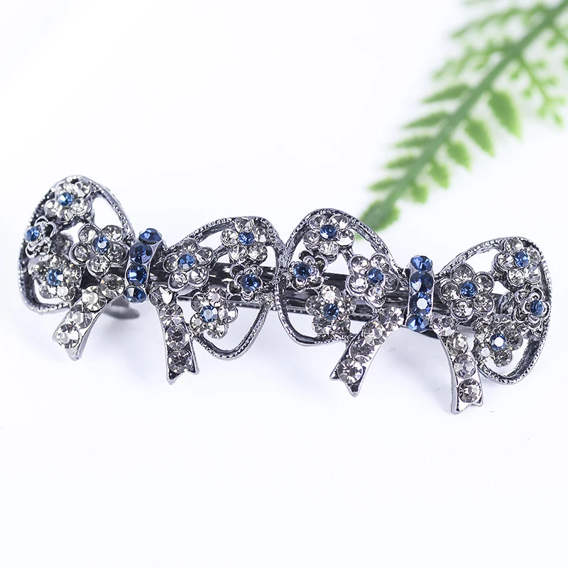 EASYA Vintage Hair Accessories Barrettes Jewelry Sparlkling Butterfly Bowknot Hairwear Hair Clip Retro Hairwear Ornaments