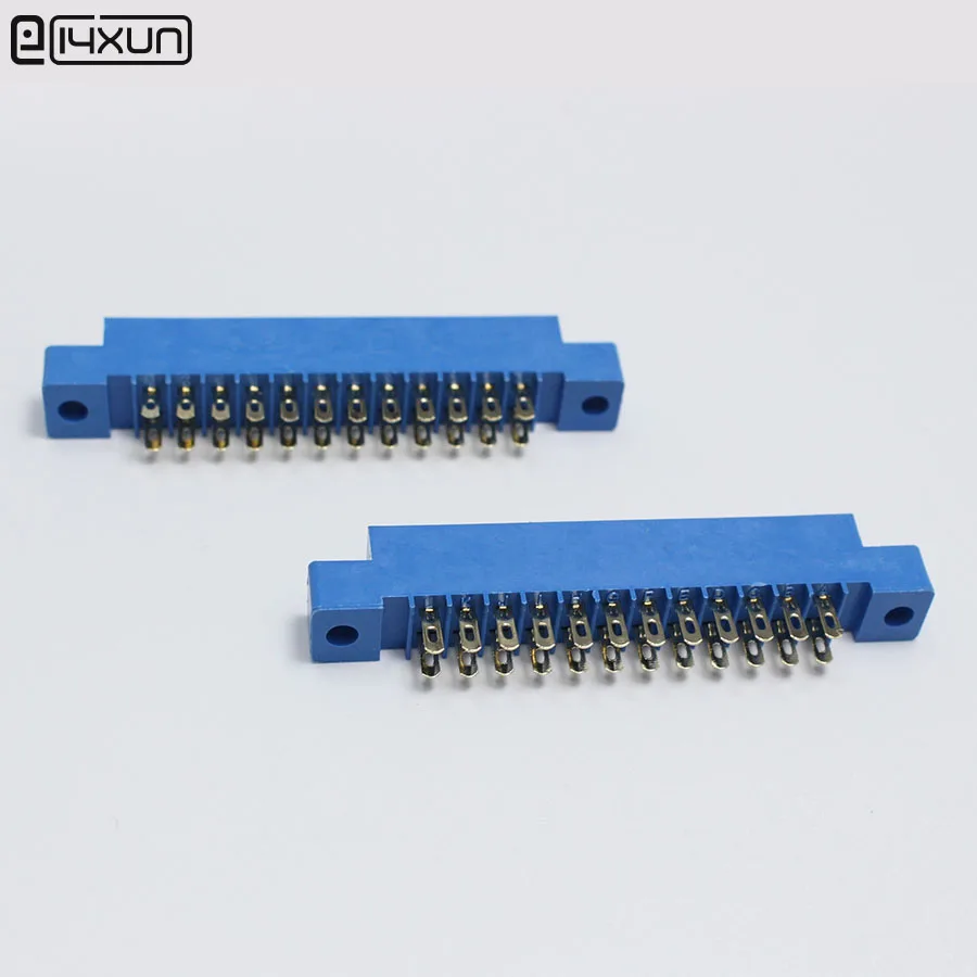 10pcs/Lot 24P 805 Card Edge Connector 3.96mm Pitch 2x12 Row 24 Pin PCB Slot Solder Socket SP24 Dip Wire Solder Type