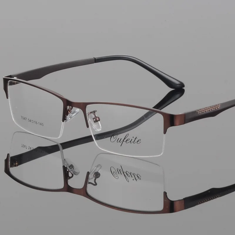 BCLEAR Fashion Ultra-light TR Legs Glasses Frame Men\'s Metal Half Frame Myopia Presbyopia Prescription Semi-rimless Glasses