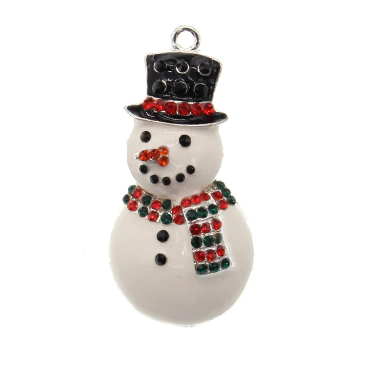 

Christmas Snowman Pendant Necklace Rhinestone Brooch Custom Pendant