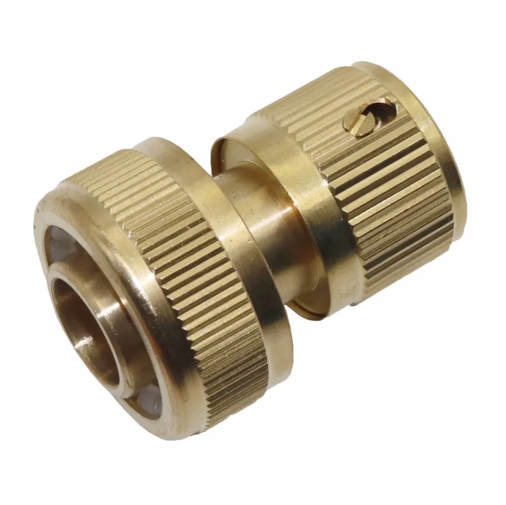 

2 Pcs Garden Hose 3/4' Waterproof Joints Garden Hose Connector Brass Quick Connector Greenhouse Irrigation Water Gun