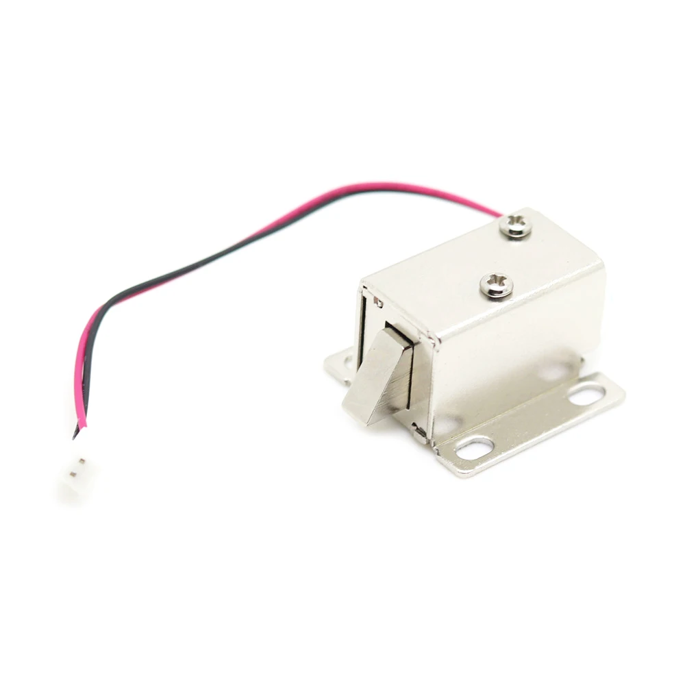 DC 5V-6V/DC 12V Mini Small Size Solenoid Electromagnetic Electric Control Cabinet Drawer Lock for DIY Project