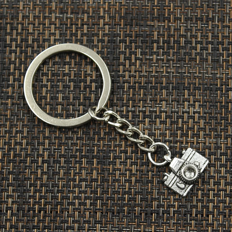 New Fashion Keychain 15x14mm Camera Pendants DIY Men Jewelry Car Key Chain Ring Holder Souvenir For Gift