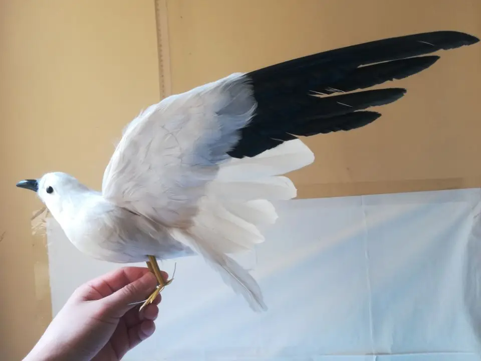 

large 32x60cm simulation seagull bird ,foam & feathers spreading wings seagull model toy,prop,pendant Decoration gift w0221