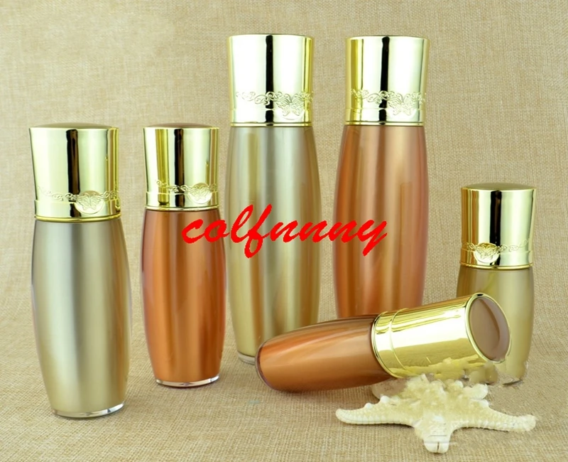 50pcs/lot Empty Jar Bottle For Cosmetic Face Cream Cleanser+Toner+Emulsion ,Acrylic And PP Material Makeup Container