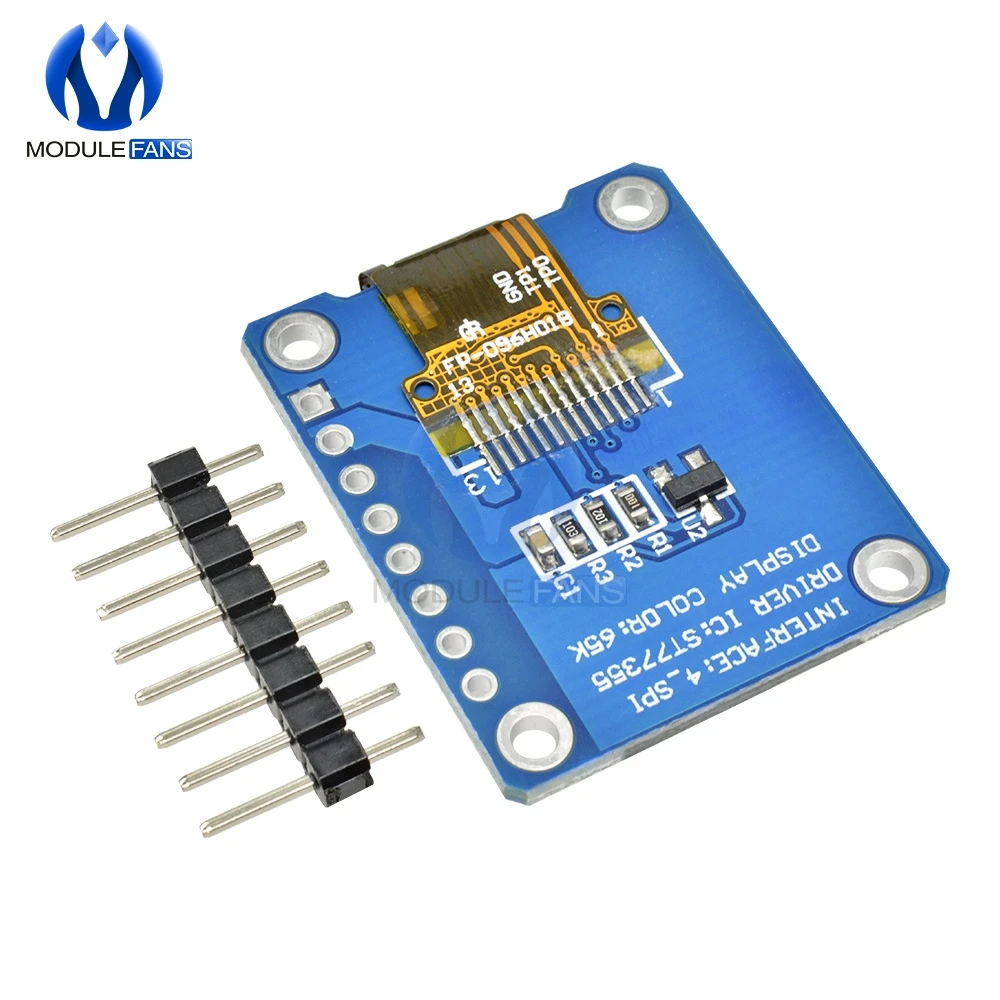 Módulo de unidade st7735 drive ic 160*80, tela lcd 3.3v spi hd 65k, 0.96 polegadas, 8 pinos ips spi, interface para arduino