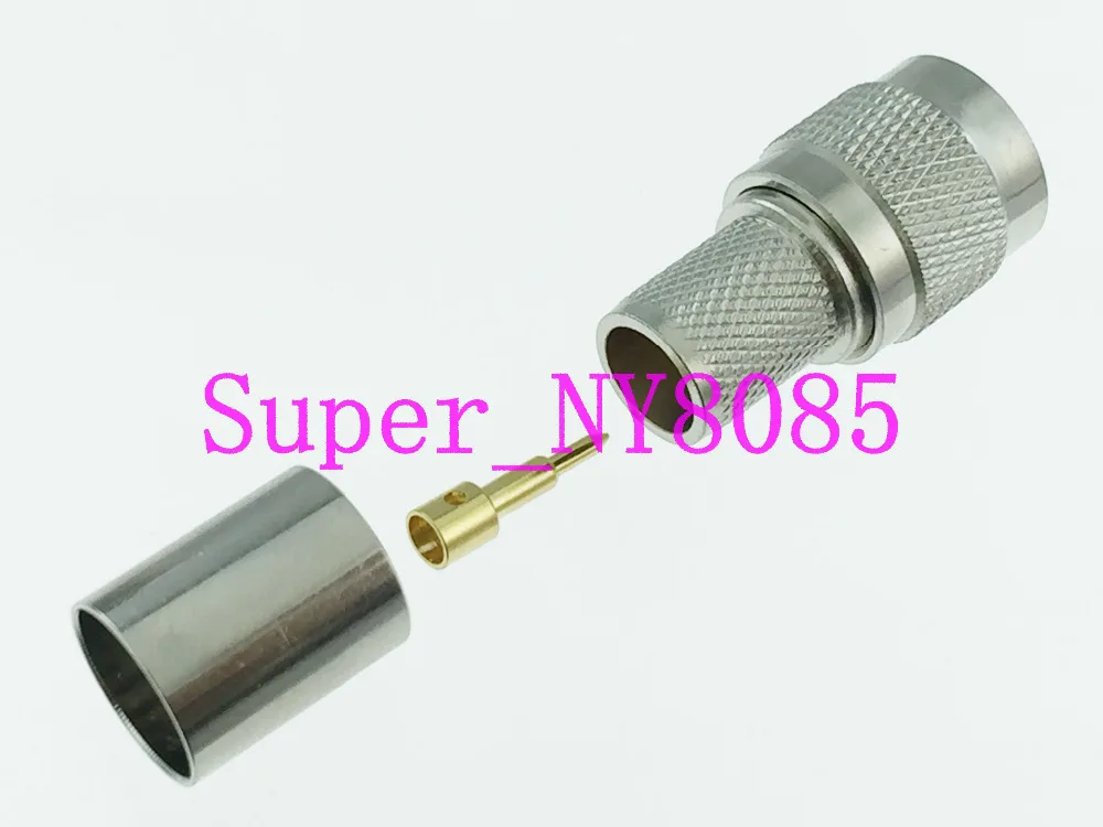 1Pcs Connector TNC male Plug crimp RG8 LMR400 RG213 RG165 RG214 RG393 Cable straight RF Coaxial