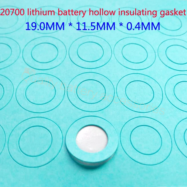 100Pcs 20700 lithium battery, high temperature insulation gasket, hollow flat head surface pad insulating meson 19MM*11.5MM*0.04