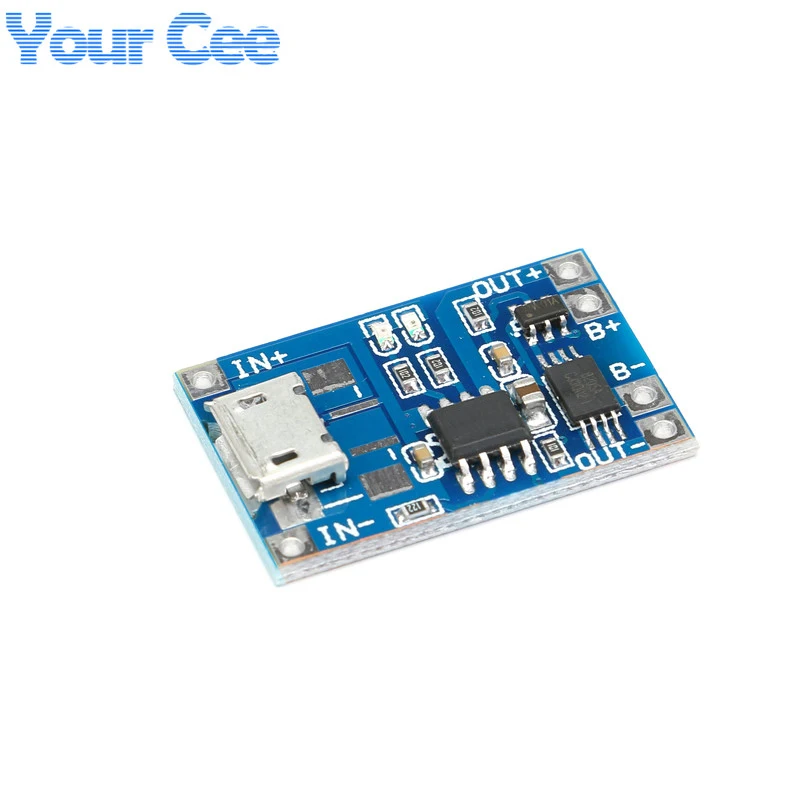 5pcs/1pc Micro USB Lithium Battery Charger Charging Board Module 5V 1A 18650 Protection Dual Function 1A Li-ion Cell