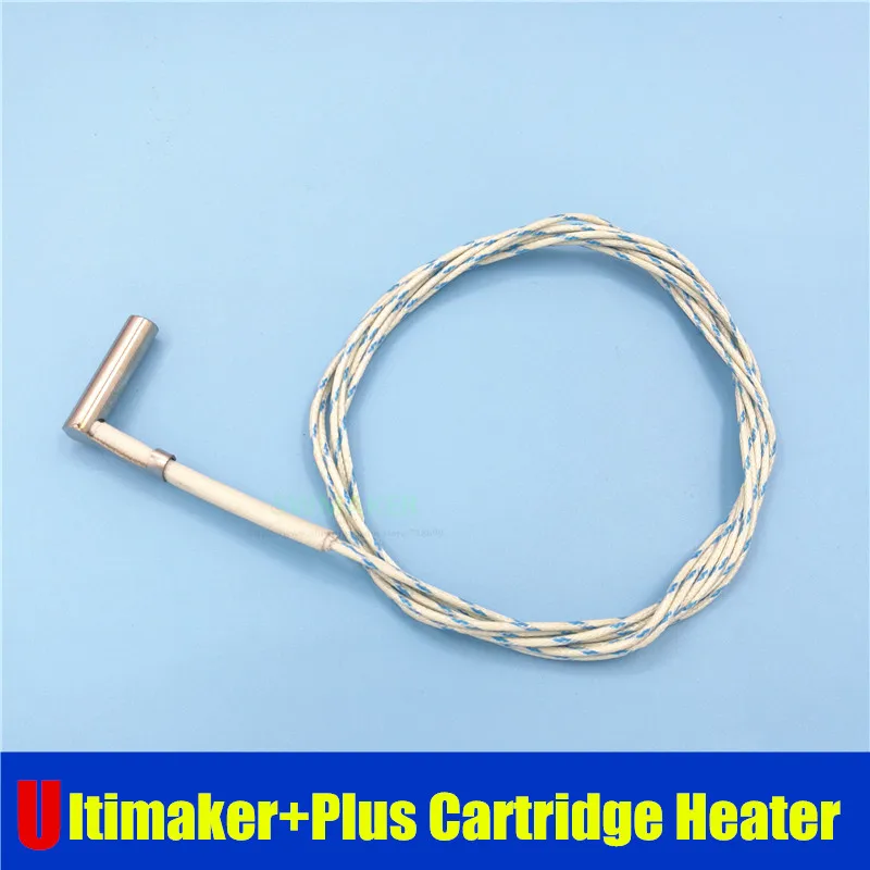 

1pcs UM+Plus Makebot Replicator Cartridge Heater 24V 25W 18V 40W 6*25mm right angle exit for Extruder Hot End