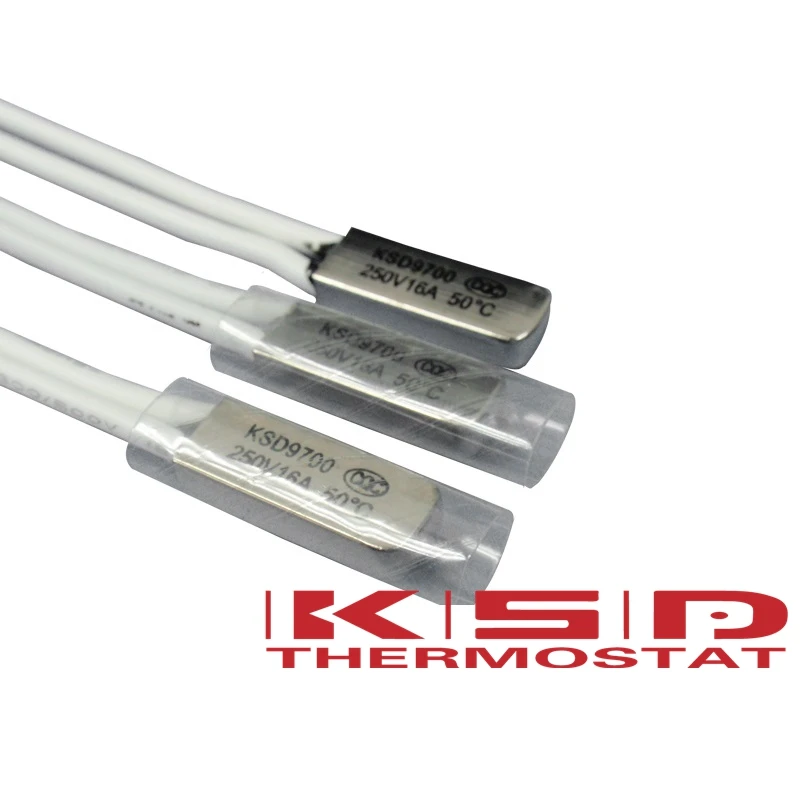 

Термостат KSD9700 75C с нормальным закрытием, 16 А, 250 В, 5 шт., переключатель контроля температуры 55/60/65/70/75/80/85/90/95/100/105