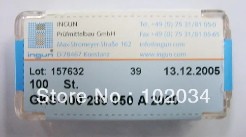 100PCS/LOT 100% ORIGINAL INGUN GKS-100-289-050 GKS-100 289 050 A 2000 Spring Test Probe Pogo Pin made in Germany