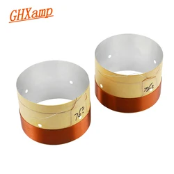 Ghxamp 76.2mm Woofer Bass voice coil 8ohm Speaker Repair Parts Copper Wire White Aluminum with Sound vents 2 layers 2PCS