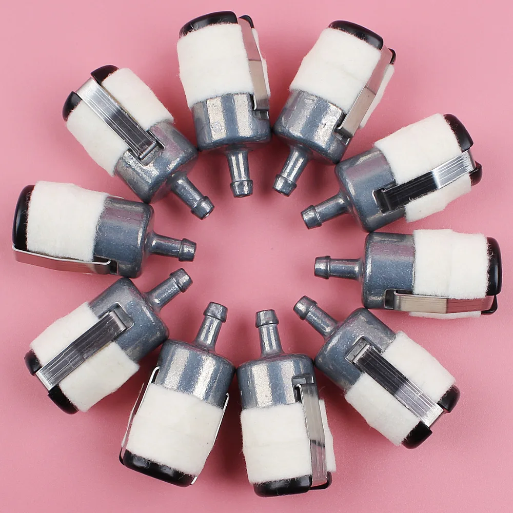 Filtro de Combustível para Echo Husqvarna Grama Aparador Cortador Escova Motosserra Chinês Bomba Água Ferramenta do Jardim Peças Reposição 10 Peças Lote