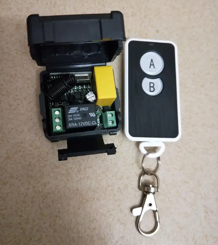 433mhz  RF  mini  Wireless Remote Control  AC 220 V  1 ch   1* receiver+1*transmitter  power  on and  off image 2