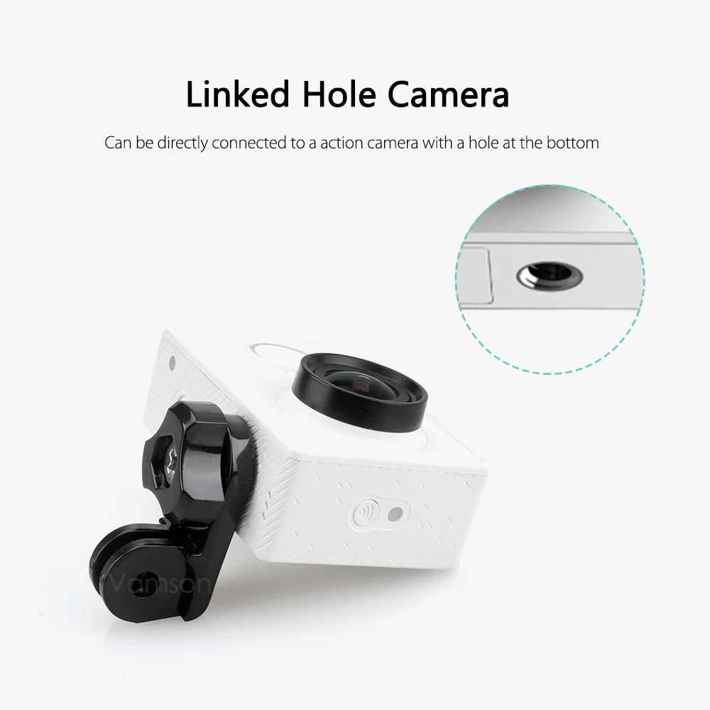 Vamson for GoPro 액세서리 브리지 어댑터 미니 삼각대 Sj4000 VP105 용 yi 용 1/4 인치 커넥터 변환