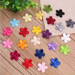 20pcs/Lot Random Cheap Small Flower Patches Iron On Applique for Clothes DIY Craft Accessory Cartoon Cute Fabric Sticker