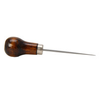 Awl Pricker Hole Maker Tool Sewing Stitching Leather Craft Wooden Handle