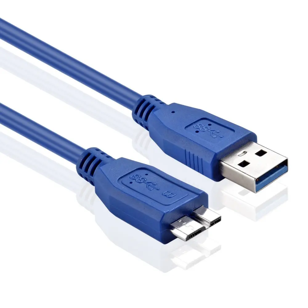 Cabo micro USB 3.0 de 0,3 m 1 m 1,5 m USB 3.0 tipo A macho para cabo Micro B para Samsung Galaxy S5, Nota 3, câmera, disco rígido e muito mais