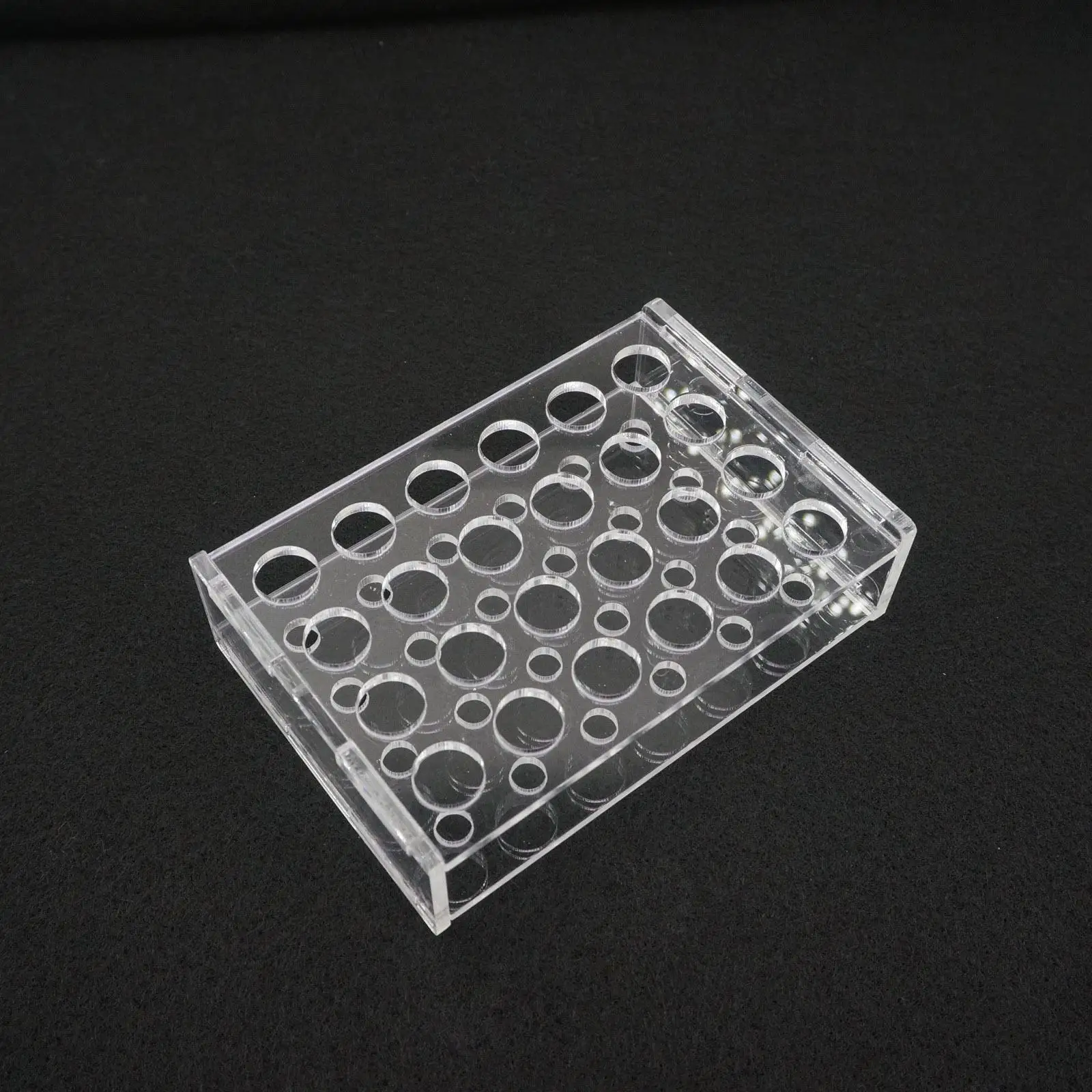 

11mm Diam 24 Holes Methyl Methacrylate Rack Stand For 1.5/2ml Centrifuge Tubes