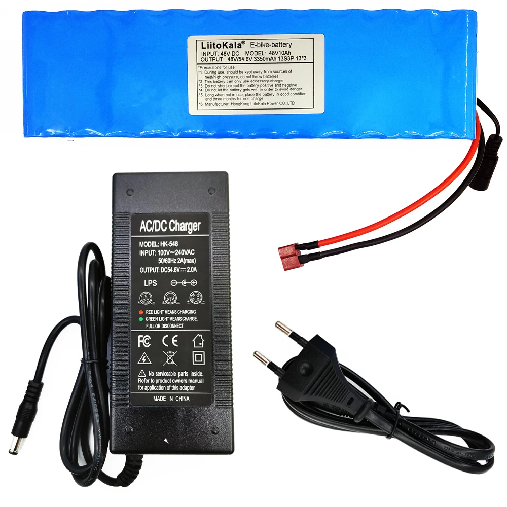 LiitoKala e-bike battery 48v 10ah li ion battery pack bike conversion kit bafang 1000w and charger