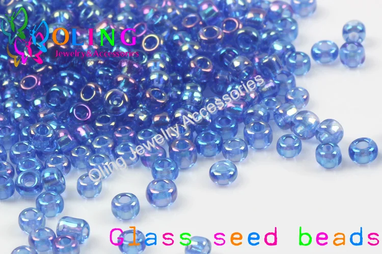 OlingArt 2MM 45G/Packung Glas-Saatperlen Mehrfarbige Transparente Runde Abstandsperlen DIY Schmuckherstellung Zubehör – Detail 8