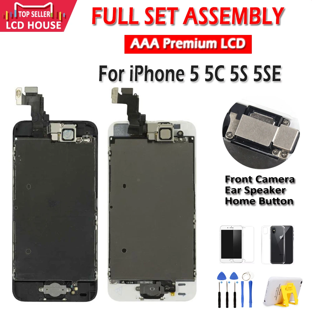 ชุดจอ LCD สำหรับ iPhone 5 5S 5C SE หน้าจอ LCD Completo Assembly สำหรับ Apple iPhone 5G 5SE LCD Touch Digitizer