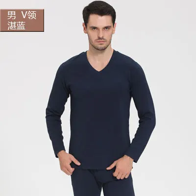 High Quality Autumn and Winter Wool Cotton Thermal underwear Tops and pants Pajamas set Men and women warm Sleepwear clothings