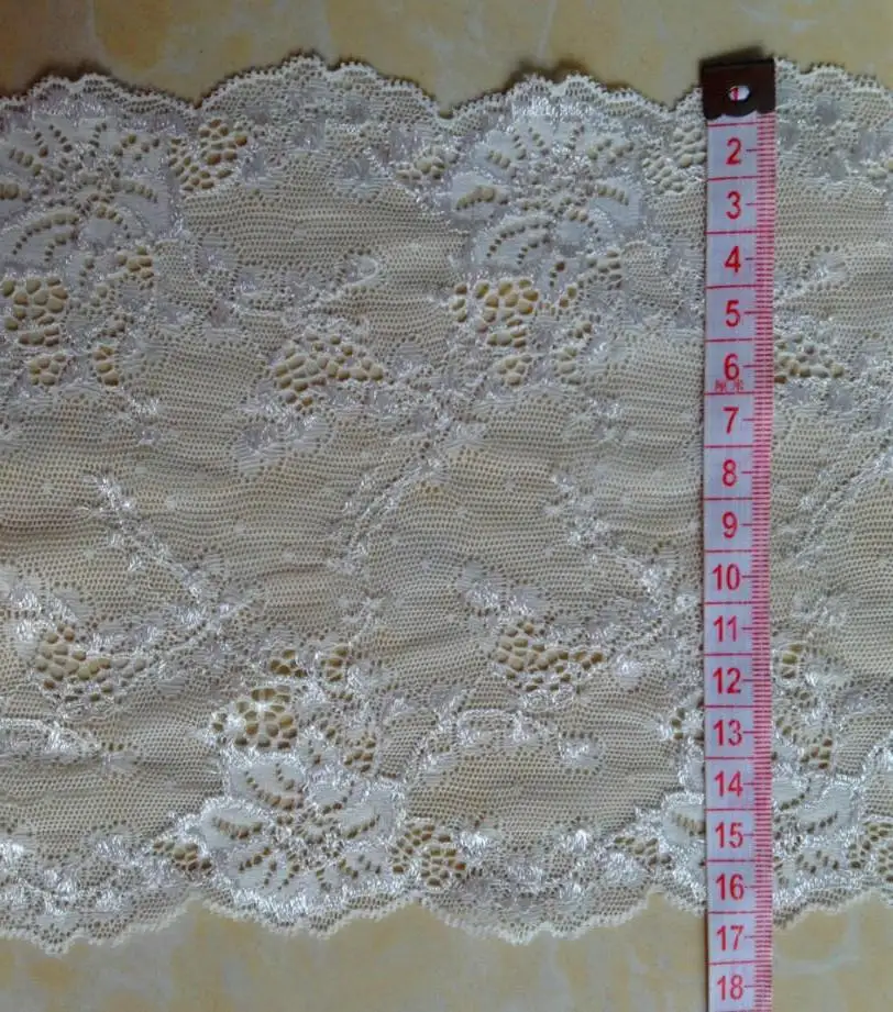 

16.5cm high quality elastic jacquard FLOWER lacetrims,soft and elegant lace trimming,XERY11n