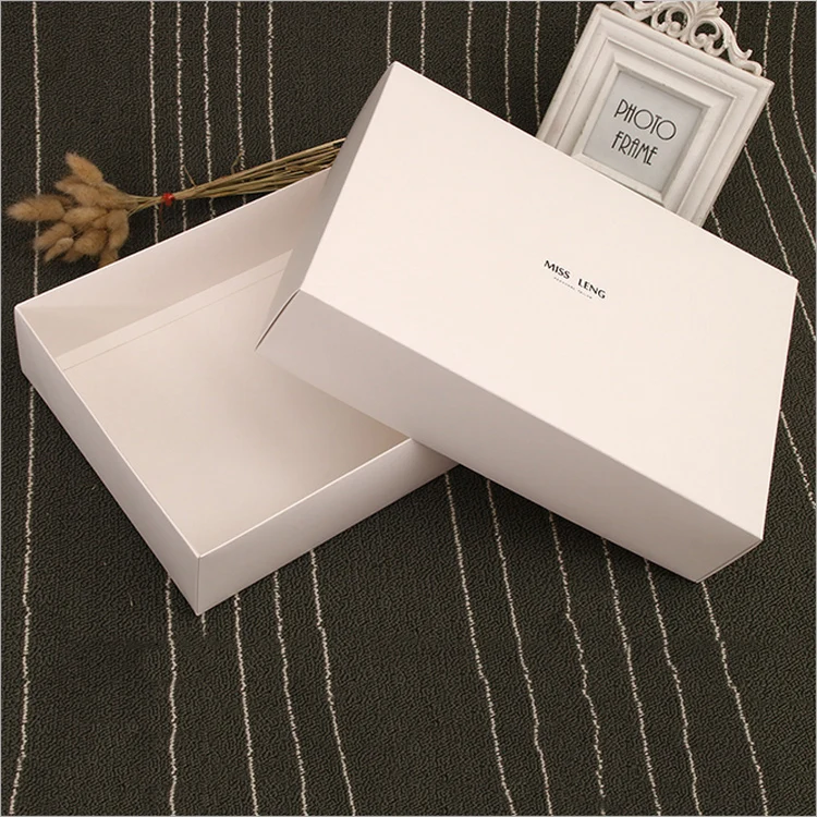 11*22+3.5cm 15Pcs/ Lot White Heaven And Earth Covered Kraft Paper Box For Candy Gift Chocolate Packing Craft Paper Event Boxes